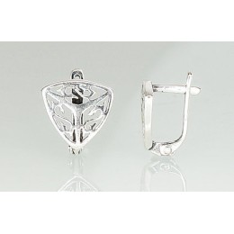 'Inglise' sulguriga hõbekõrverõngad 2201081(POx-Bk)