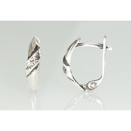 'Inglise' sulguriga hõbekõrverõngad 2201083(POx-Bk)