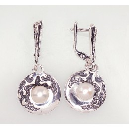 'Inglise' sulguriga hõbekõrverõngad 2201670(POx-Bk)_PE