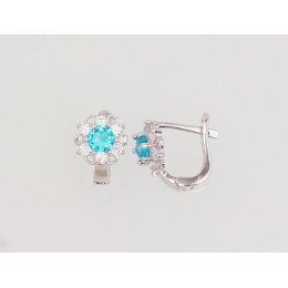 'Inglise' sulguriga hõbekõrverõngad 2202945(PRh-Gr)_CZ+CZ-AQ