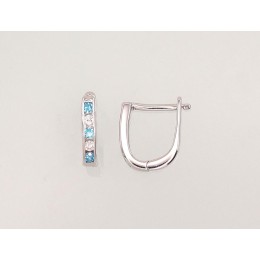 'Inglise' sulguriga hõbekõrverõngad 2202950(PRh-Gr)_CZ+CZ-AQ