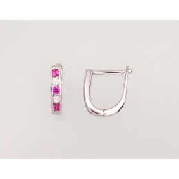 'Inglise' sulguriga hõbekõrverõngad 2202950(PRh-Gr)_CZ+CZ-RO