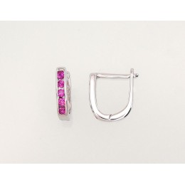 'Inglise' sulguriga hõbekõrverõngad 2202950(PRh-Gr)_CZ-RO