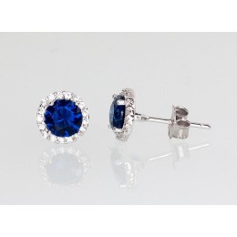 Hõbedast naelkõrvarõngad 2202967(PRh-Gr)_CZ+CZ-B