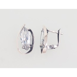 'Inglise' sulguriga hõbekõrverõngad 2203047(POx-Bk)_CZ