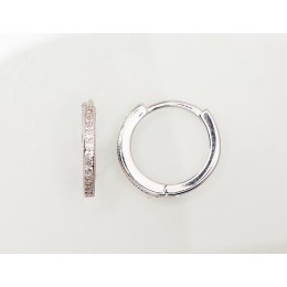 Ümmarguse kinnisega hõbekõrvarõngad 2203123(PRh-Gr)_CZ