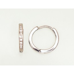 Ümmarguse kinnisega hõbekõrvarõngad 2203124(PRh-Gr)_CZ