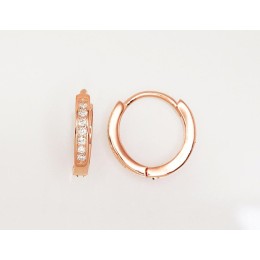 Ümmarguse kinnisega hõbekõrvarõngad 2203125(PAu-R)_CZ