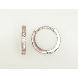 Ümmarguse kinnisega hõbekõrvarõngad 2203125(PRh-Gr)_CZ