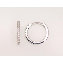 Ümmarguse kinnisega hõbekõrvarõngad 2203126(PRh-Gr)_CZ