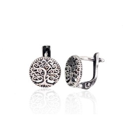 'Inglise' sulguriga hõbekõrverõngad 2203173(POx-Bk)