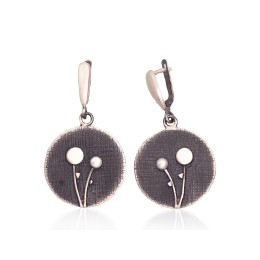 Hõbedast kõrvarõngad 2203494(Matt+POx-MattBk)_PE