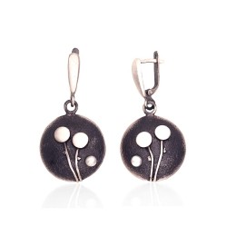 Hõbedast kõrvarõngad 2203495(Matt+POx-MattBk)_PE