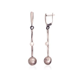 Hõbedast kõrvarõngad 2203498(Matt+POx-MattBk)_PE
