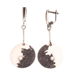 Hõbedast kõrvarõngad 2203499(Matt+POx-MattBk)_PE