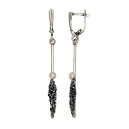 Hõbedast kõrvarõngad 2203504(POx-Bk)_PE