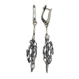 Hõbedast kõrvarõngad 2203505(POx-Bk)_PE