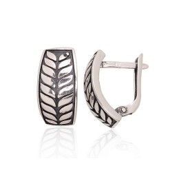 'Inglise' sulguriga hõbekõrverõngad 2203622(POx-Bk)