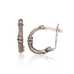 'Inglise' sulguriga hõbekõrverõngad 2203642(POx-Bk)