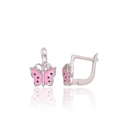 'Inglise' sulguriga hõbekõrverõngad 2203749(PRh-Gr)_ML-PI+ML-BK