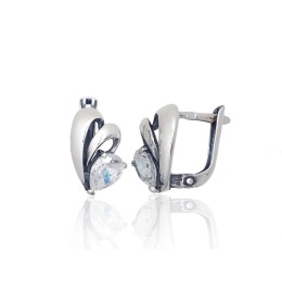 'Inglise' sulguriga hõbekõrverõngad 2203774(POx-Bk)_CZ