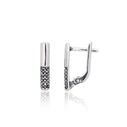 'Inglise' sulguriga hõbekõrverõngad 2203808(POx-Bk)