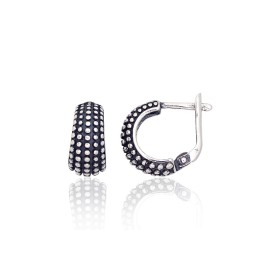 'Inglise' sulguriga hõbekõrverõngad 2203815(POx-Bk)