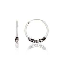 Hõbekõrvarõngad-ringikesed 2204003(POx-Bk)