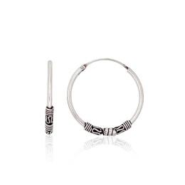 Hõbekõrvarõngad-ringikesed 2204013(POx-Bk)