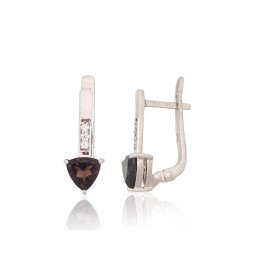 Hõbedast kõrvarõngad 2204058(PRh-Gr)_CZ+KZSM