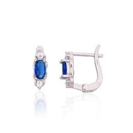 'Inglise' sulguriga hõbekõrverõngad 2204112(PRh-Gr)_CZ+CZ-B