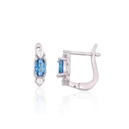 'Inglise' sulguriga hõbekõrverõngad 2204112(PRh-Gr)_CZ+CZ-LB