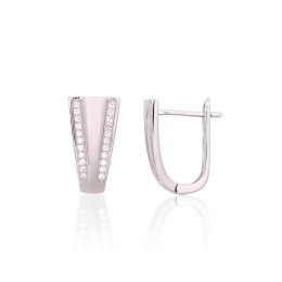 'Inglise' sulguriga hõbekõrverõngad 2204129(PRh-Gr)_CZ