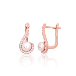 'Inglise' sulguriga hõbekõrverõngad 2204153(PAu-R)_CZ+PE