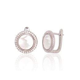 'Inglise' sulguriga hõbekõrverõngad 2204183(PRh-Gr)_CZ+PL