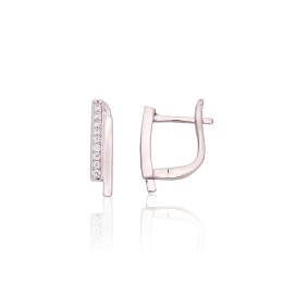 'Inglise' sulguriga hõbekõrverõngad 2204201(PRh-Gr)_CZ