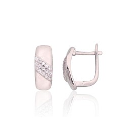 'Inglise' sulguriga hõbekõrverõngad 2204205(PRh-Gr)_CZ