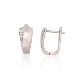 'Inglise' sulguriga hõbekõrverõngad 2204219(PRh-Gr)_CZ