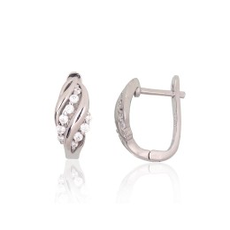 'Inglise' sulguriga hõbekõrverõngad 2204223(PRh-Gr)_CZ