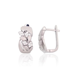 'Inglise' sulguriga hõbekõrverõngad 2204234(PRh-Gr)_CZ