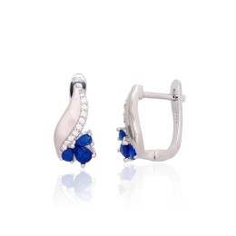 'Inglise' sulguriga hõbekõrverõngad 2204237(PRh-Gr)_CZ+CZ-B