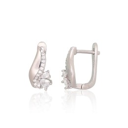 'Inglise' sulguriga hõbekõrverõngad 2204237(PRh-Gr)_CZ