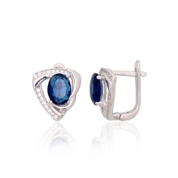 'Inglise' sulguriga hõbekõrverõngad 2204247(PRh-Gr)_CZ+CZ-B