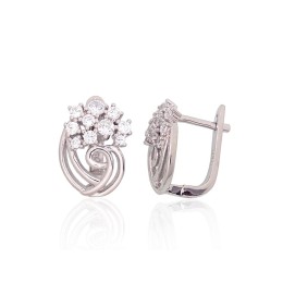 'Inglise' sulguriga hõbekõrverõngad 2204257(PRh-Gr)_CZ