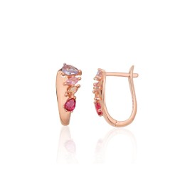 'Inglise' sulguriga hõbekõrverõngad 2204315(PAu-R)_CZ-MIX