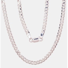 Hõbekett Curb 4 mm , kantide teemanttöötlus 2400140